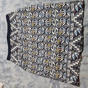 Women's Tory Burch Geometric Tile Print Ponte Knit Pencil Skirt